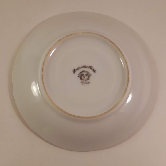 RARE !! Kyokuto Orange teacup and saucer with large flower Japan - Picture 10 of 11